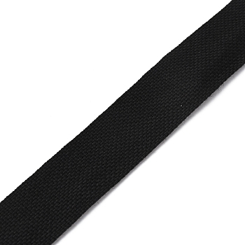 Flat Polyester Bands, for Bag Strap Making, Black, 1 inch(26mm)