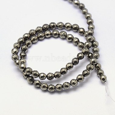 Natural Pyrite Beads Strands(G-L031-4mm-03)-3