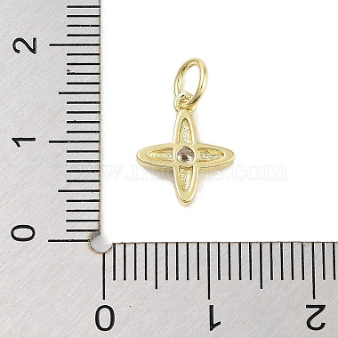 Cross Charms Rack Plating Brass Cubic Zirconia(KK-M293-20G-01)-3