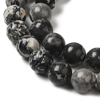 Natural Black Agate Beads Strands(G-M402-D02)-4