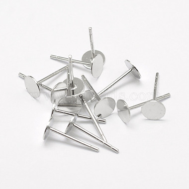 Platinum Sterling Silver Stud Earring Findings