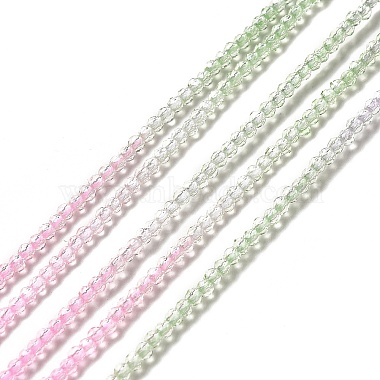 Transparent Gradient Color Glass Beads Strands(GLAA-H021-01A-02)-2