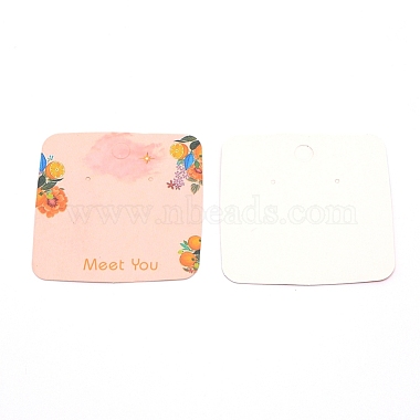 PeachPuff Paper Earring Display Cards