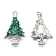 Сплав Рождественская елка эмаль подвески для день Рождества(ENAM-R041-14)-1