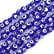 Handmade Evil Eye Lampwork Beads Strands(LAMP-Z021-01B)-1