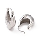 Boucles d'oreilles créoles en forme de larme torsadées en laiton pour femmes(EJEW-C008-28P)-2