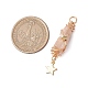 3Pcs 3 Styles Electroplated Natural Quartz Crystal Nuggets Copper Wire Wrapped Pendants(PALLOY-JF03126)-2