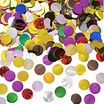 100G Paper Table Scatter Confetti, for Party Decorations, Flat Round & Heart, Mixed Color, 15x0.1mm(AJEW-SP0002-85)