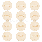 Handmade Hoop Wooden Disc, Engraved Plywood Circle for Hoop DIY Craft Projects, BurlyWood, 76x3mm(DIY-WH0671-498A)