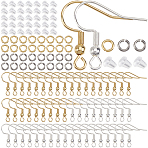 304 Stainless Steel Earring Finding Kit, Mixed Color, 4~20x4~20x0.8~4mm, Hole: 1~2.4mm(DIY-SP0003-80)