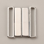 Alloy Bikini Clips, Bra Clasp Replacement Part, Lingerie Front Closure, Platinum, 28x25x2.5mm, Inner Diameter: 25x3mm(FIND-WH0152-38)