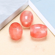 Cherry Quartz Glass European Beads, Large Hole Bead Beads, Barrel, 18x16mm, Hole: 6mm(PW-WG36421-03)