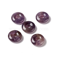 Natural Amethyst Pendants, Donut/Pi Disc Charm Charm, 20x5~7mm, Hole: 6mm(G-E135-03B)
