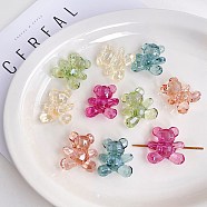 Transparent Acrylic Beads, Bear, Mixed Color, 32.2x30.4x15.4mm, Hole: 4.2mm(X-OACR-H038-44)