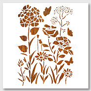 PET Hollow Out Drawing Painting Stencils, for DIY Scrapbook, Photo Album, Flower Pattern, 210x297mm(DIY-WH0403-024)