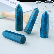 Point Tower Natural Apatite Home Display Decoration, Healing Stone Wands, for Reiki Chakra Meditation Therapy Decors, Hexagon Prism, 60~70mm(PW-WG91959-03)