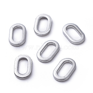 304 Stainless Steel Linking Rings, Oval, Stainless Steel Color, 10.8x6.5x1.3mm, Inner Diameter: 7.5x3.2mm(STAS-E466-15P)