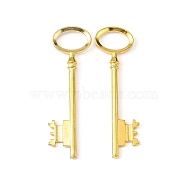 Tibetan Style Alloy Skeleton Key Large Pendants, Lead Free & Cadmium Free, Golden, 80x23x3mm, Hole: 12x18mm(TIBEP-S105-G-RS)