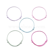 5Pcs 5 Colors Eco-Friendly Korean Waxed Polyester Cord, for Adjustable Bracelet Making, Mixed Color, Inner Diameter: 3-1/8~3-1/4 inch(7.9~8.15cm), 1pc/color(AJEW-JB01200-01)