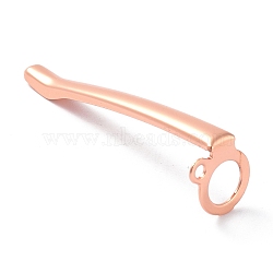 Iron Pocket Clip, for DIY Fountain Pen or Pencil Making, Rose Gold, 42x15x11mm, Hole: 1.6mm(IFIN-B001-01RG)