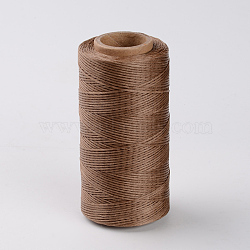 Flat Waxed Polyester Cords, Camel, 1x0.3mm, about 284.33 yards(260m)/roll(YC-K001-10)