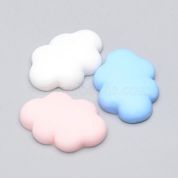 Resin Cabochons, Cloud, Mixed Color, 25x17x5.5mm(CRES-T005-25)