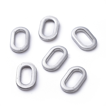 304 Stainless Steel Linking Rings, Oval, Stainless Steel Color, 10.8x6.5x1.3mm, Inner Diameter: 7.5x3.2mm