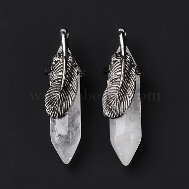 Natural Quartz Crystal Pendants(G-E059-04AS-07)-4