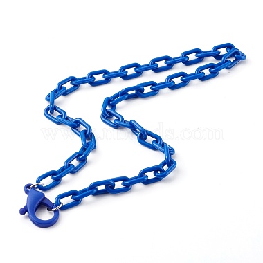 Personalized ABS Plastic Cable Chain Necklaces(NJEW-JN03480)-2