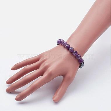 Natural Gemstone Stretch Bracelets(BJEW-JB02836)-4