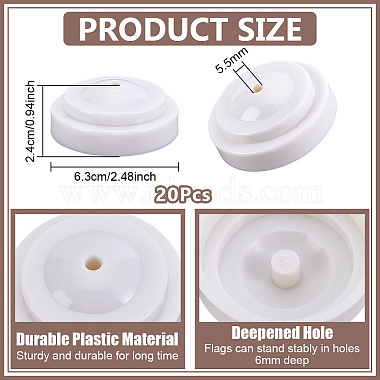 porte-drapeau miniature en plastique(DIY-WH0899-749A)-2