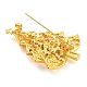 Christmas Theme Alloy Colorful Rhinestone Brooches(JEWB-S022-02C-G)-2