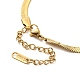 Ion Plating(IP) 304 Stainless Steel Herringbone Chain Necklace for Men Women(NJEW-E076-03C-G)-3