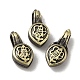 Teardrop Shape Tibetan Style Rack Plating Brass Buddhist Pendants(KK-Q805-43AB)-1