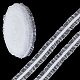 Polyester Elastic Pleated Lace Ribbon(OCOR-WH0036-70B)-1