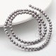 круглый перлы раковины матовые бусины нити(BSHE-F013-06C-4mm)-2