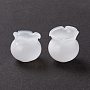White Flower Glass Beads(GLAA-Z003-03)