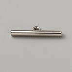Alloy Toggle Clasps Bar, Platinum, 7x30x3mm, Hole: 2.5mm(FIND-WH20008-45P-1)