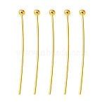 Brass Ball Head pins, Cadmium Free & Lead Free, Golden, 25x0.5mm, 24 Gauge, Head: 2mm, about 781pcs/50g(X-KK-R020-06G)