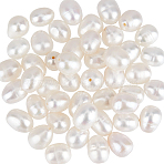 1 Strand Natural Cultured Freshwater Pearl Beads Strands, Rice, Creamy White, 6.5~8x6~6.5mm, Hole: 0.5mm, about 47pcs/strand, 13.98~14.17''(35.5~36cm)(PEAR-SC0001-45)