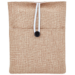 Cotton & Linen Book Sleeve with Button & Front Pocket, Book Protector Fabric Book Covers for Book Lovers, Rectangle, BurlyWood, 25x19x1.45cm(ABAG-WH20005-14B-03)