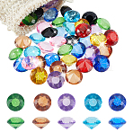 50Pcs Glass Diamond Display Decorations, for Vase Fillers, Aquarium Decor or Crafts, Mixed Color, 20x13.5mm(AJEW-WH0609-485-1)