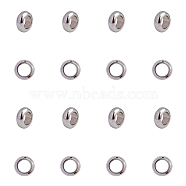304 Stainless Steel Spacer Beads, Ring, Stainless Steel Color, 5x2mm, Hole: 3mm, 200pcs/box(STAS-UN0003-46B)