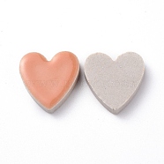 Porcelain Cabochons, Mosaic Tile Supplies for DIY Crafts, Plates, Picture Frames, Flowerpots, Handmade Jewelry, Heart, Coral, 22.5x22x5.5mm, about 232pcs/1000g(PORC-WH0002-04D)