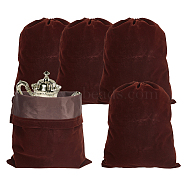 Rectangle Velvet Packing Drawstring Pouches, Jewelry Storage Gift Bags, Coconut Brown, 40x30.5x0.3cm(TP-WH0009-05A)