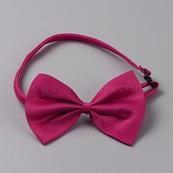 Polyester Dog Bow Ties with Adjustable Collar, Pet Neck Bows, Puppy Neckties, Medium Violet Red, 390~460mm(AJEW-WH0348-229A)