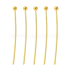 Brass Ball Head pins, Cadmium Free & Lead Free, Golden, 25x0.5mm, 24 Gauge, Head: 2mm, about 781pcs/50g(X-KK-R020-06G)