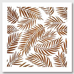 PET Hollow Out Drawing Painting Stencils, for DIY Scrapbook, Photo Album, Leaf Pattern, 300x300mm(DIY-WH0402-035)