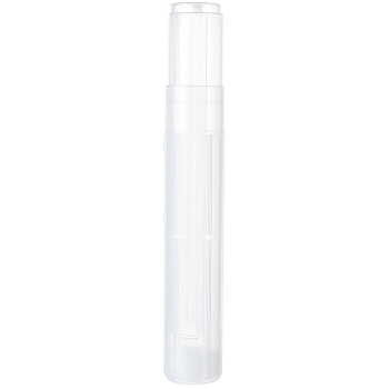 Portable Transparent PP Retractable Pen Holder, Column, Clear, 35x227~366mm