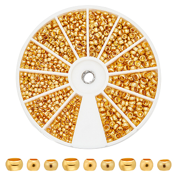 Brass Crimp Beads, Golden, 6.5x1.3cm, 2010Pcs/box